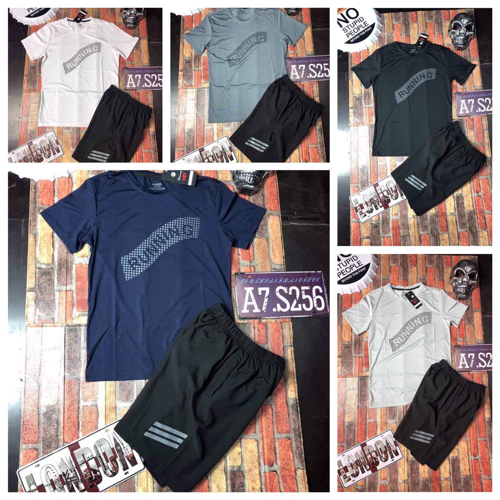 Bộ thun thể thao nam RUNNING 👉FREESHIP👈chất thun lạnh co dãn 4 chiều trẻ trung, thể thao, kèm ảnh thật | BigBuy360 - bigbuy360.vn