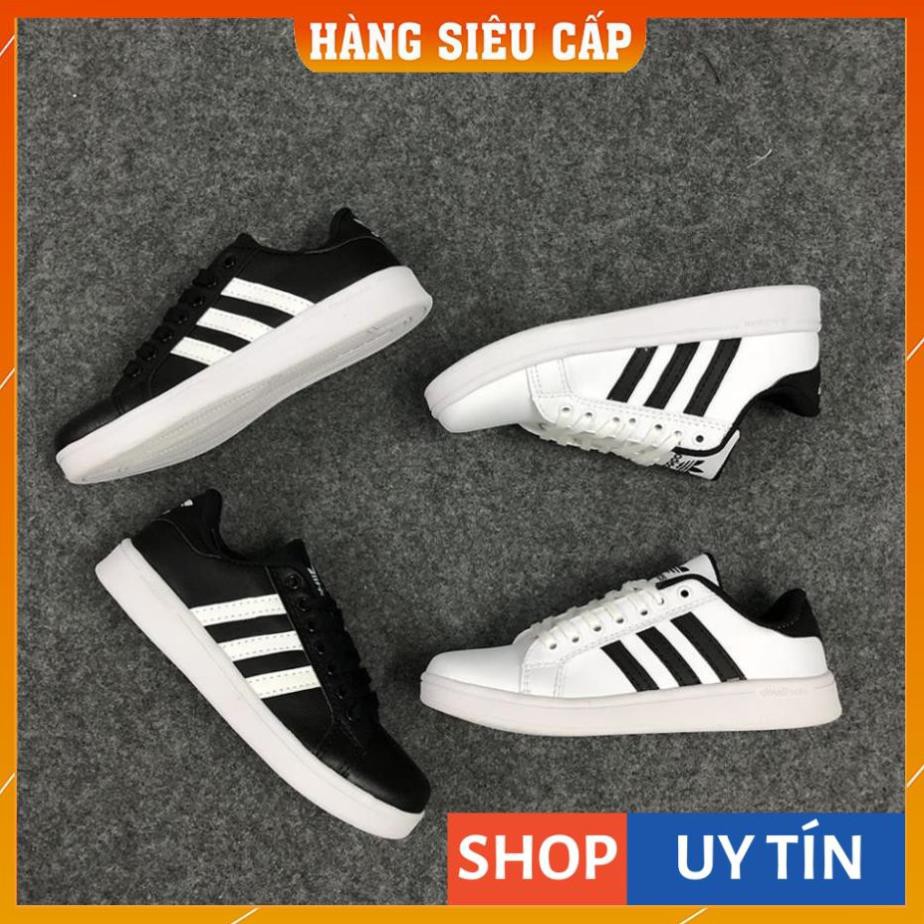 [ Hàng Loại 1 ] - Giày Thể Thao Trắng Sọc Đen Nam Nữ TLS103 | BigBuy360 - bigbuy360.vn