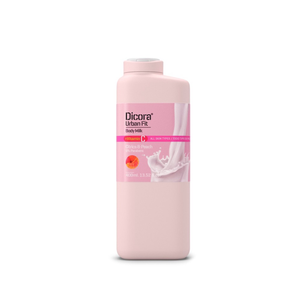 Sữa dưỡng thể Dicora Urban Fit citrics & peach vitamin C hương cam quýt và đào 400ml ngăn ngừa lão hoá, làm trắng da | BigBuy360 - bigbuy360.vn