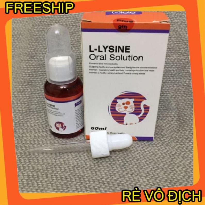 FREESHIP- COMBO Lysine, Taurine uống và Nhỏ mắt mũi cho mèo (trị calici, herpes viruss)viêm loét giác mạc, xổ mũi