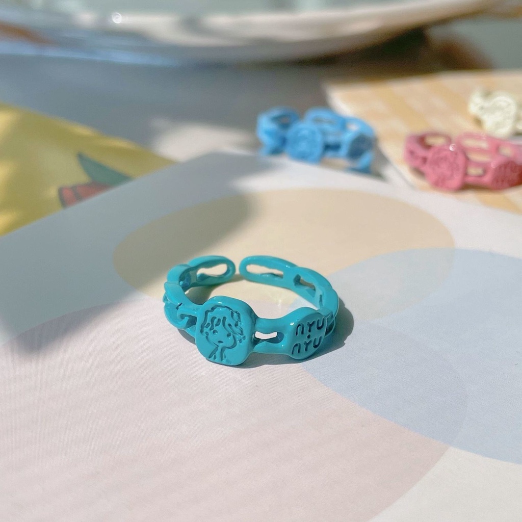 Nhẫn Hở Kiểu Hoạt Hình Xinh Xắn Trẻ Trung Phong Cách Hàn Quốc Cho Bạn Gái