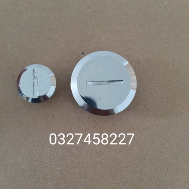 Cặp nắp ốc đậy vô lăng mâm lửa inox xe Dream, Wave....