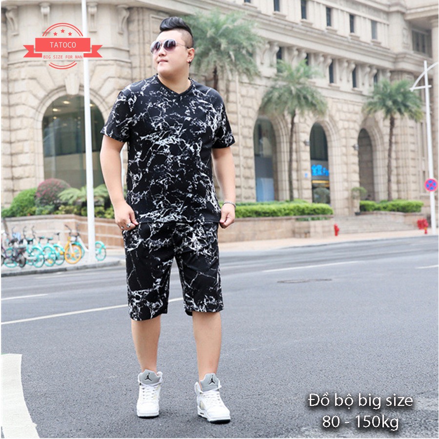 Đồ bộ big size nam hoa tiết trẻ trung - phong cách (size 80 -140kg ) hàng nhập loại 1 . | BigBuy360 - bigbuy360.vn