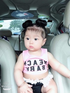 Búi tóc cao cấp dạng kẹp cho bé ( set 2 búi )