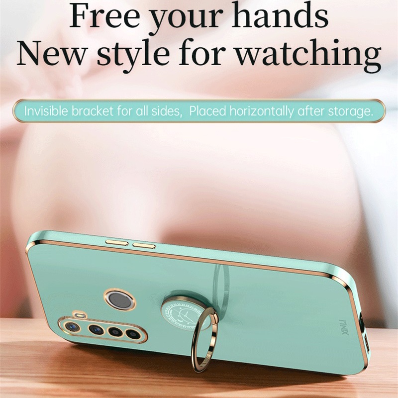 Ốp điện thoại KOOSUK silicon vuông mạ bóng mềm mại cho Realme 5 5S 5i 6i P 6 7 Pro 6S C3