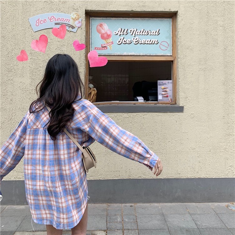 [Mã FAMAYWA giảm 10K đơn 50K] Áo Khoác Unisex ( Có hình thật) Kiểu Dáng Sơ Mi Caro MẪU MỚI phong cách cá tính | BigBuy360 - bigbuy360.vn