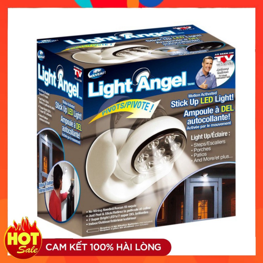 Đèn cảm ứng Light Angel, tự động tắt bật, xoay 360 độ cảm ứng hồng ngoại trống trộm thông minh