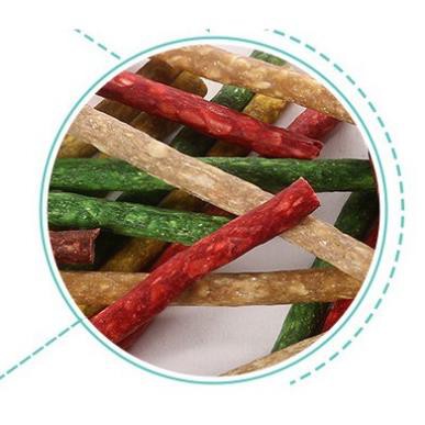 Hanpet.GV- Xương Doog que tròn mầu ngẫu nhiên (10 cái/túi 80gr) (- 4711424) xương chó gặm 12cm