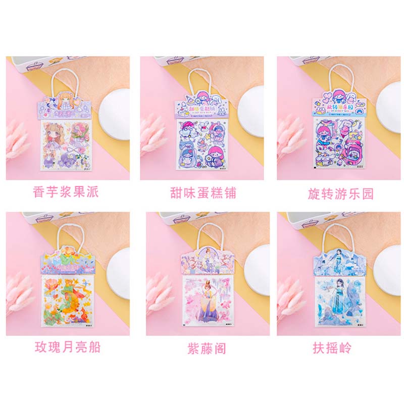 Miếng Dán Trang Trí Nhật Ký DIY Hình Túi Tote Dễ Thương