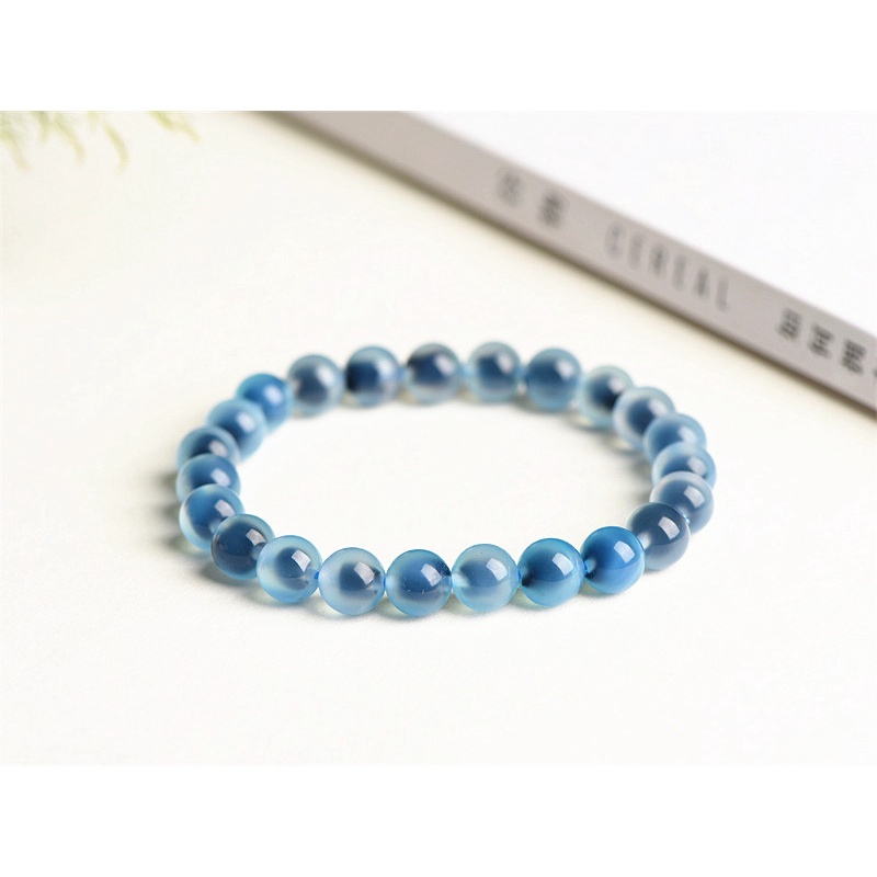 [Hàng Mới Về] Vòng Đeo Tay Mã Não Hình Trái Tim Màu Vàng / Xanh Dương / Đỏ Cho Nữ