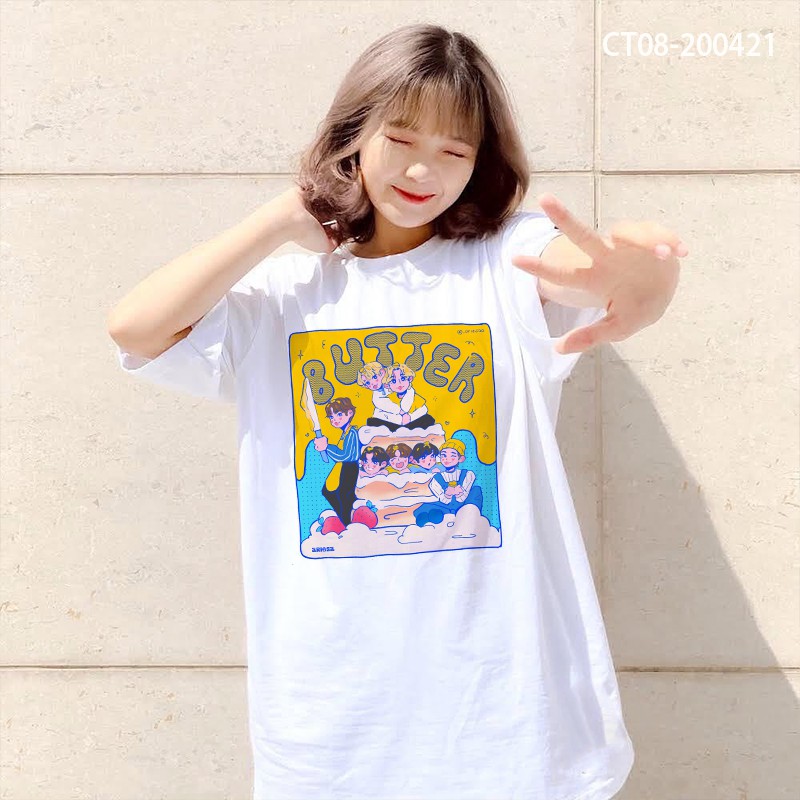 Áo Thun Butter BTS Chibi Vintage - CT08-200421
