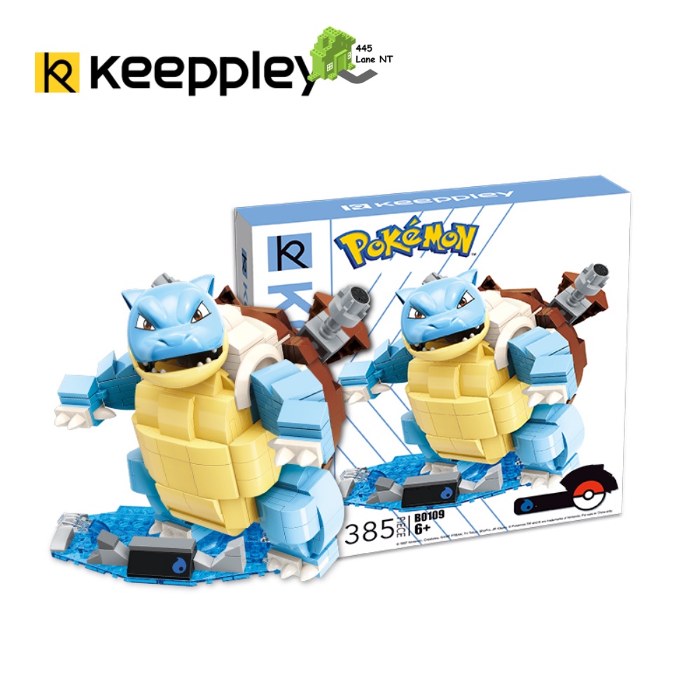 Pokemon Đồ Chơi Lắp Ráp Keeppley Rùa Blastoise 385 Chi Tiết B0109 Toy Mô Hình
