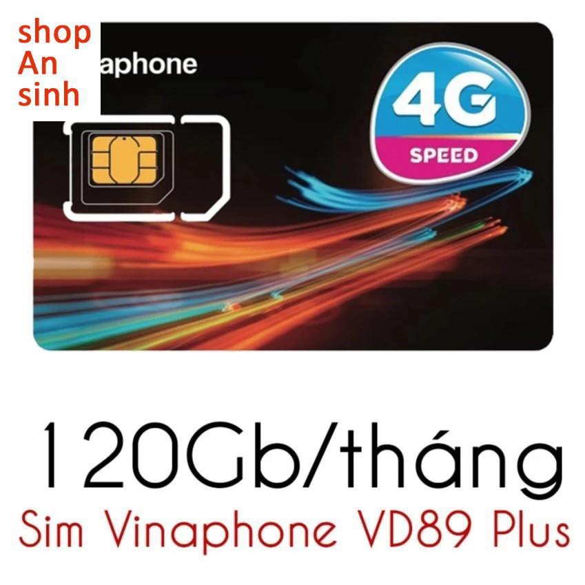 HOT Sim 4G Vinaphone VD89P nạp sẵn 100k có 4GB/ngày - 120GB/tháng