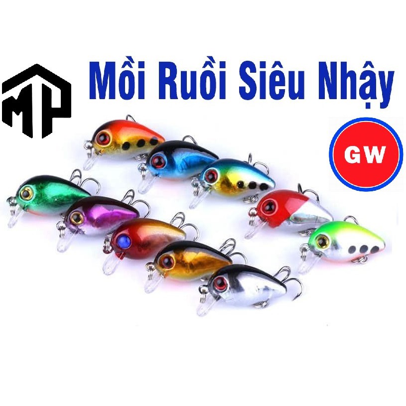 Mồi ruồi câu lure GW , Màu Ngẫu Nhiên hàng chuẩn y hìnhg