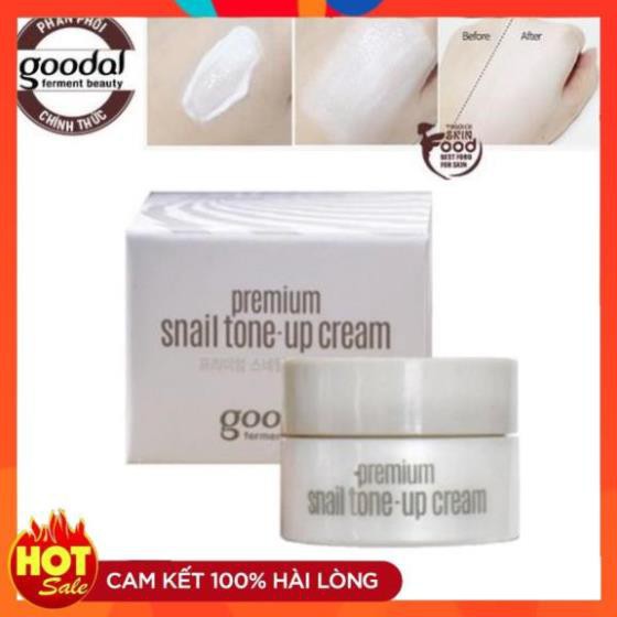 Kem Dưỡng Trắng Da ⚜️FREESHIP⚜️ Kem dưỡng Nâng Tone Da Tức Thì Ốc Sên Goodal Premium Snail Tone-Up Cream 10ml