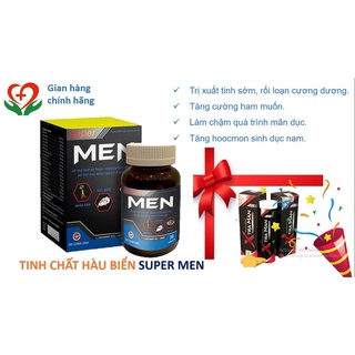 [Combo 2 hộp YẾU SINH LÝ] Tinh chất hàu biển SUPER MEN tăng cường sinh lý nam, hỗ trợ điều trị yếu sinh lý xuất tinh sớm
