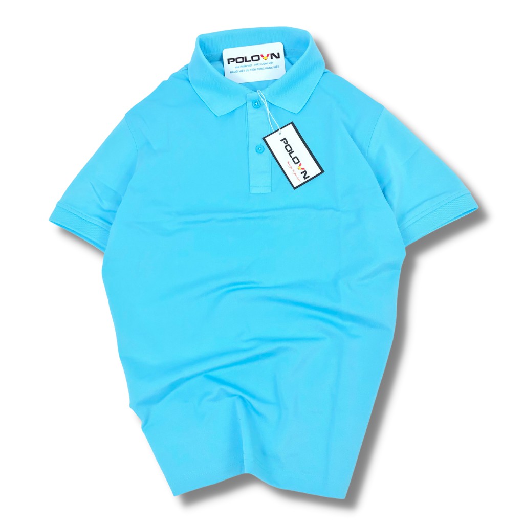 Áo thun Polo nam cổ bẻ Basic màu Xanh Thiên Thanh , vải cá sấu - không xù lông, không ra màu, thấm hút mồ hôi,chuẩn form | BigBuy360 - bigbuy360.vn