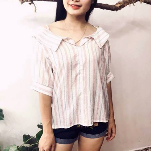 SM160-SƠ MI CỔ SEN 2 DÂY CHUẨN HIT HOT [HÀNG CHUẨN ĐẸP] [HÀNG CHUẨN ĐẸP]