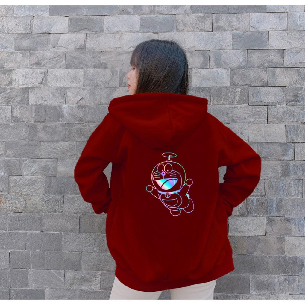 [BÁN CHẠY] Áo khoác nỉ hoodie phản quang Doremon, Áo nỉ trần bông dày đẹp, cao cấp, Freesize dưới 65kg | BigBuy360 - bigbuy360.vn