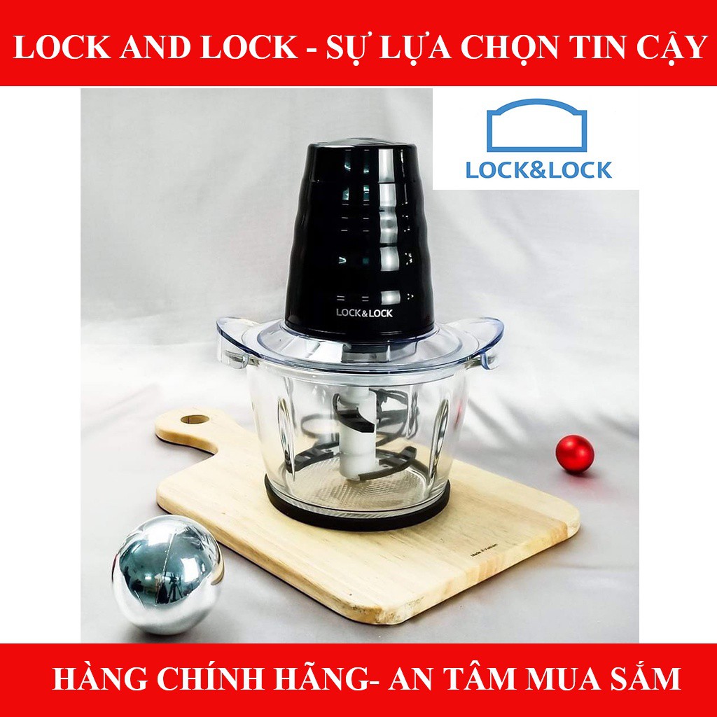 [FREESHIP]  Máy Xay Thịt Cối Thủy Tinh Lock&amp;Lock EJM156BLK