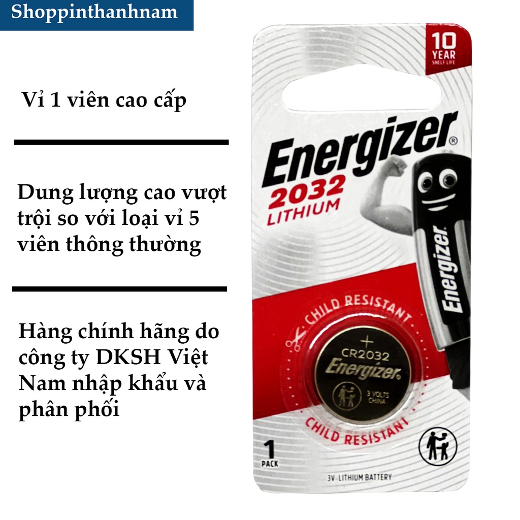 Pin CR2032 Energizer / Maxell Vỉ 1 Viên Cao Cấp - Hàng Chính Hãng