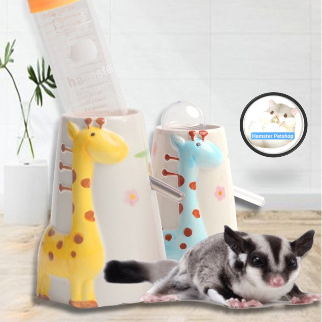 Đế bình nước sứ hươu cao cổ dành cho hamster