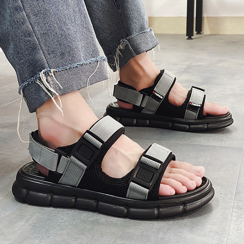 Giày MWC 7063 - Giày Sandal Nam, Giày Sandal Quai Ngang Bản To Cá Tính