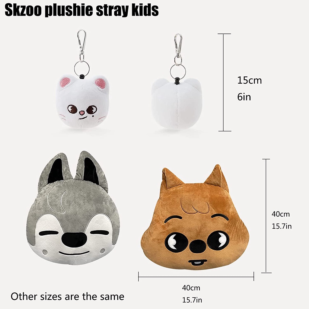 1 Móc Khóa Hình Búp Bê KPOP SKZOO Bbokari Jiniret Wolf Chan LEEBIT SKZ Làm Quà Tặng