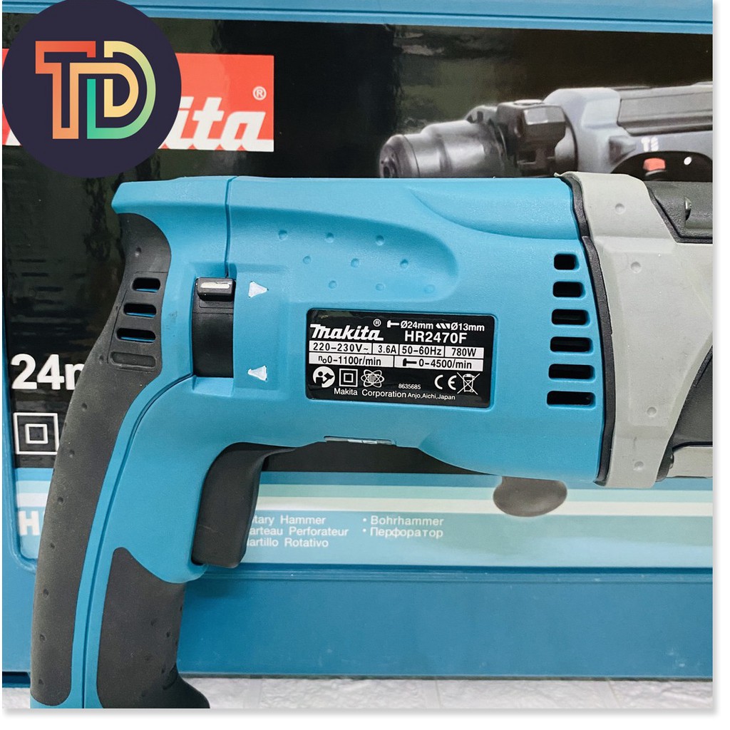 Máy khoan đục bê tông Makita HR2470F, tặng 5 MŨI KHOAN VÀ ĐỤC