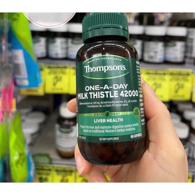 Viên bổ gan Milk Thistle 42000 Thompson's 60 viên