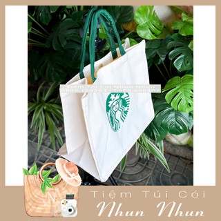 Túi vải trắng Starbuck , Merci