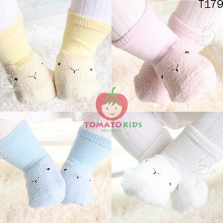 Tất kacakid cao cổ cao cấp bàn xù bông họa tiết ngộ nghĩnh