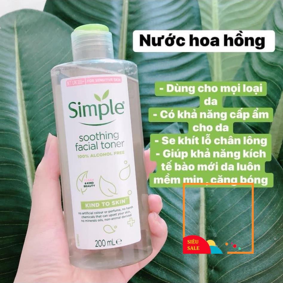 Nước Tẩy Trang Kiềm Dầu Simple Kind To Skin Micellar Cleansing Water 200ml