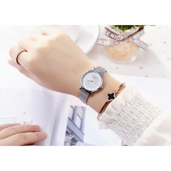 Đồng hồ thời trang nữ Kasigi dây lưới mẫu mới J344