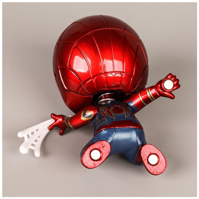 Mô Hình Spider Man Cosbaby mắt sáng LED, nam châm để xe oto, xe máy