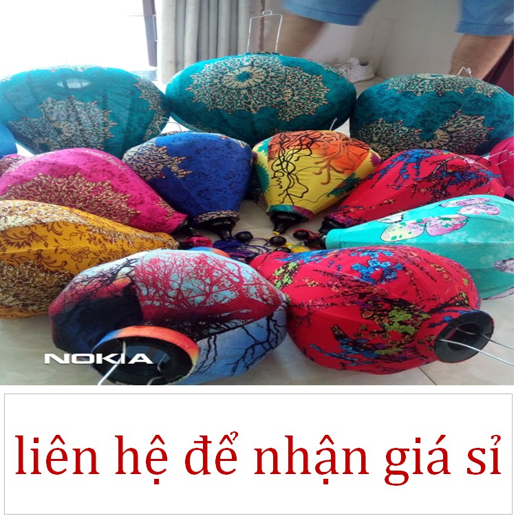 Đèn Lồng Hội An 20cm hoa văn trang trí tiệc cưới, nhà hàng