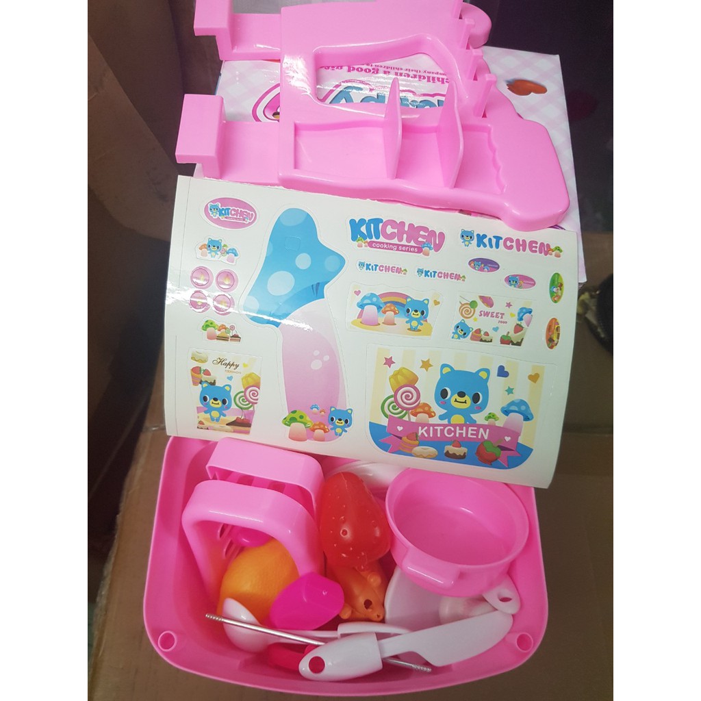 Đồ chơi nhà bếp nấu ăn kitchen happy cho bé trải nghiệm làm đầu bếp quà tặng cho bé trẻ em