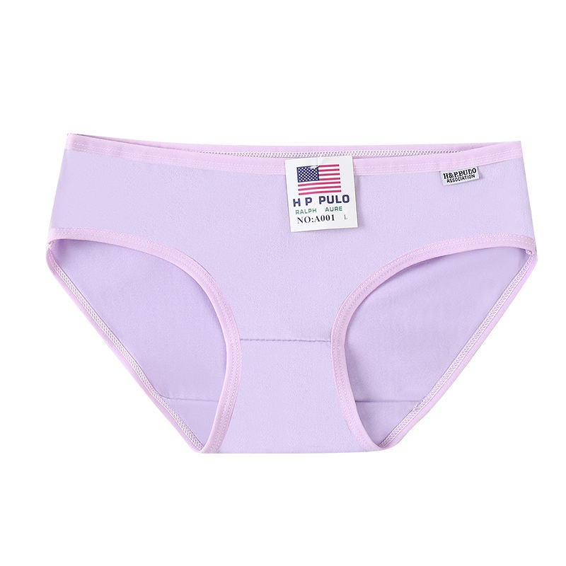 Quần Lót Kháng khuẩn nữ Cotton Màu Trơn Lưng Vừa Không Đường May Thoải Mái Dễ Thương Cho Nữ