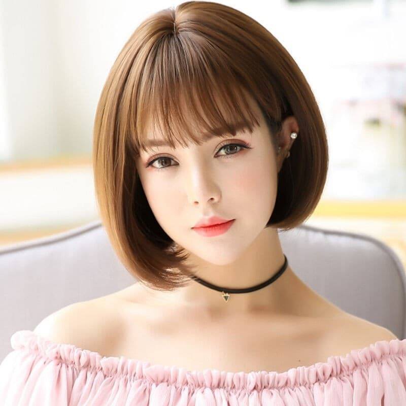 kèm ảnh thật, tặng lưới] Tóc giả cả đầu vic vuông 30cm | Shopee Việt Nam