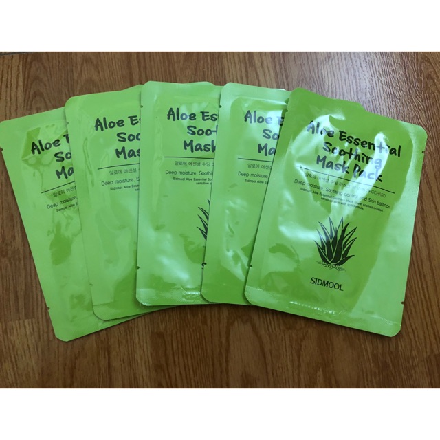 Mặt nạ cấp nước, dịu da sidmool aloe essential soothing mask pack