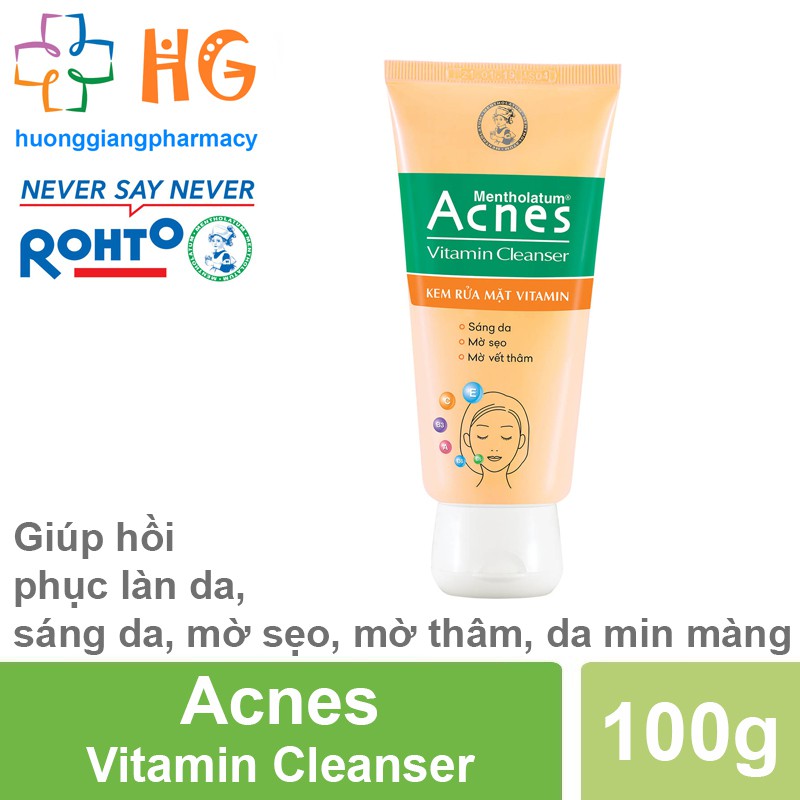 Kem Rửa Mặt Acnes Vitamin Cleanser (Tub 100g)