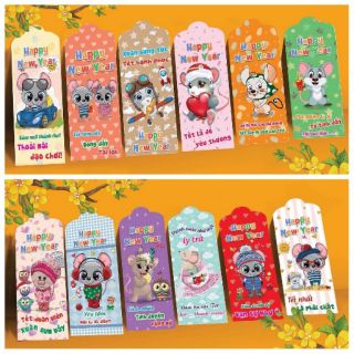 2 bao lì xì hình vui nhộn dễ thương tết năm chuột Canh Tý