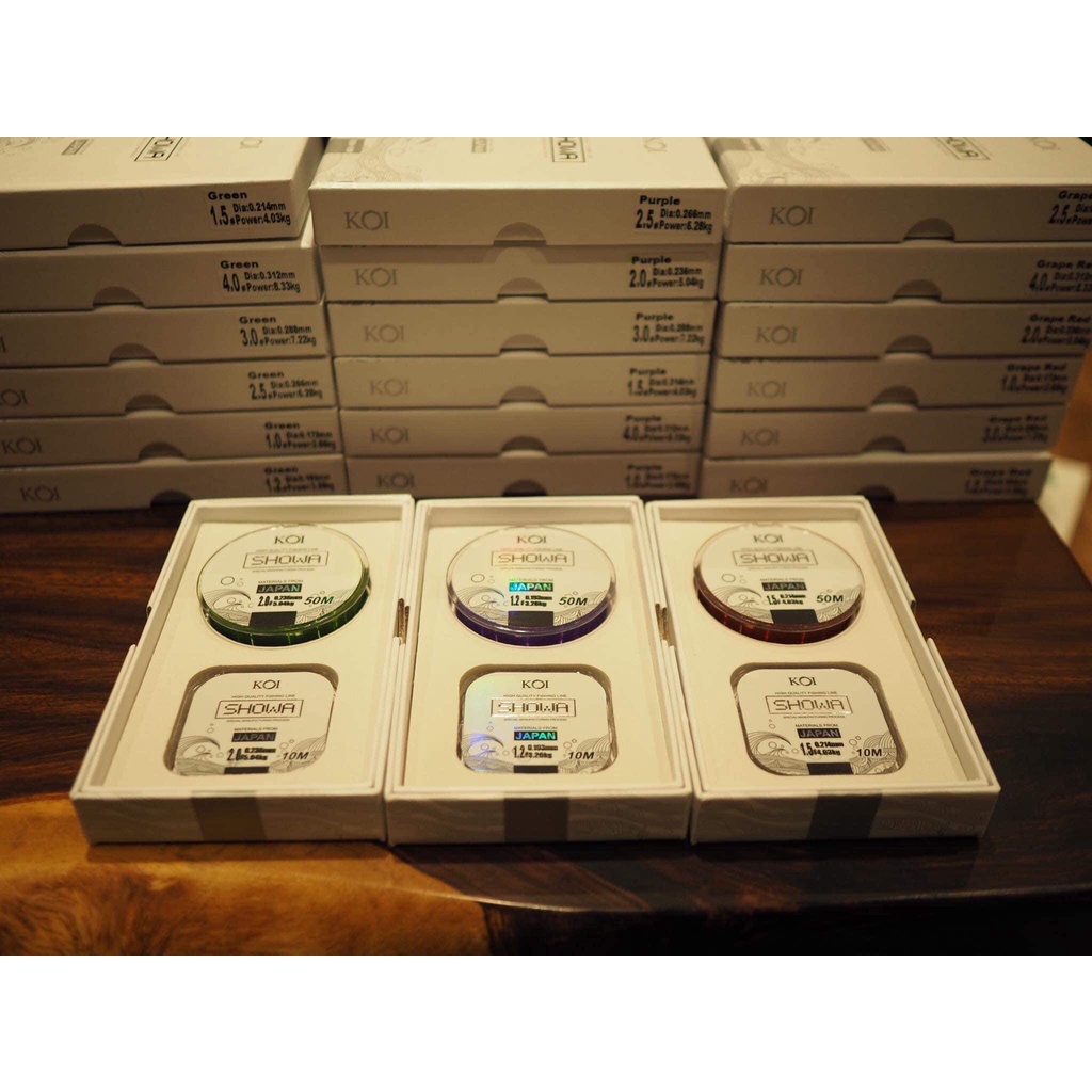Dây Trục KOI Showa Size 1.2-4.0, dây câu cá chuyên phi