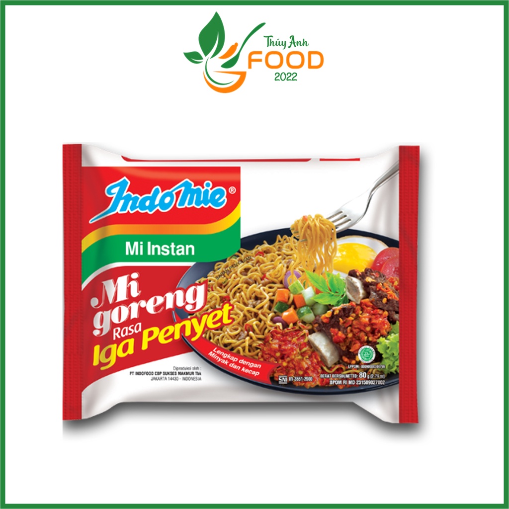 Mì Xào Khô Indomie Mi Goreng Rasa Iga Penyet Vị Sườn 80g