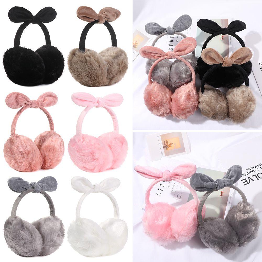 Chụp Tai Giữ Ấm Đính Nơ Dày Dặn Thời Trang Cho Nữ