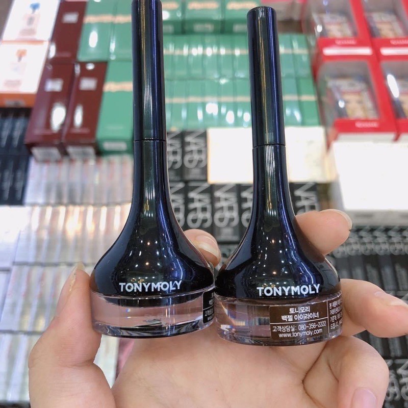Kẻ mắt dạng gel Tonymoly Backstage Gel Eyeliner cao cấp chuyên dùng cho makeup kẻ mắt .