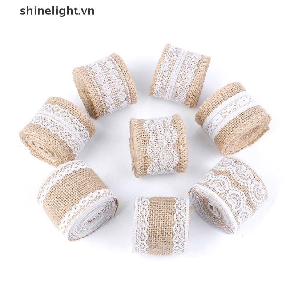 Cuộn Ruy Băng Ren Trắng Dài 2M Dùng Trang Trí Tiệc