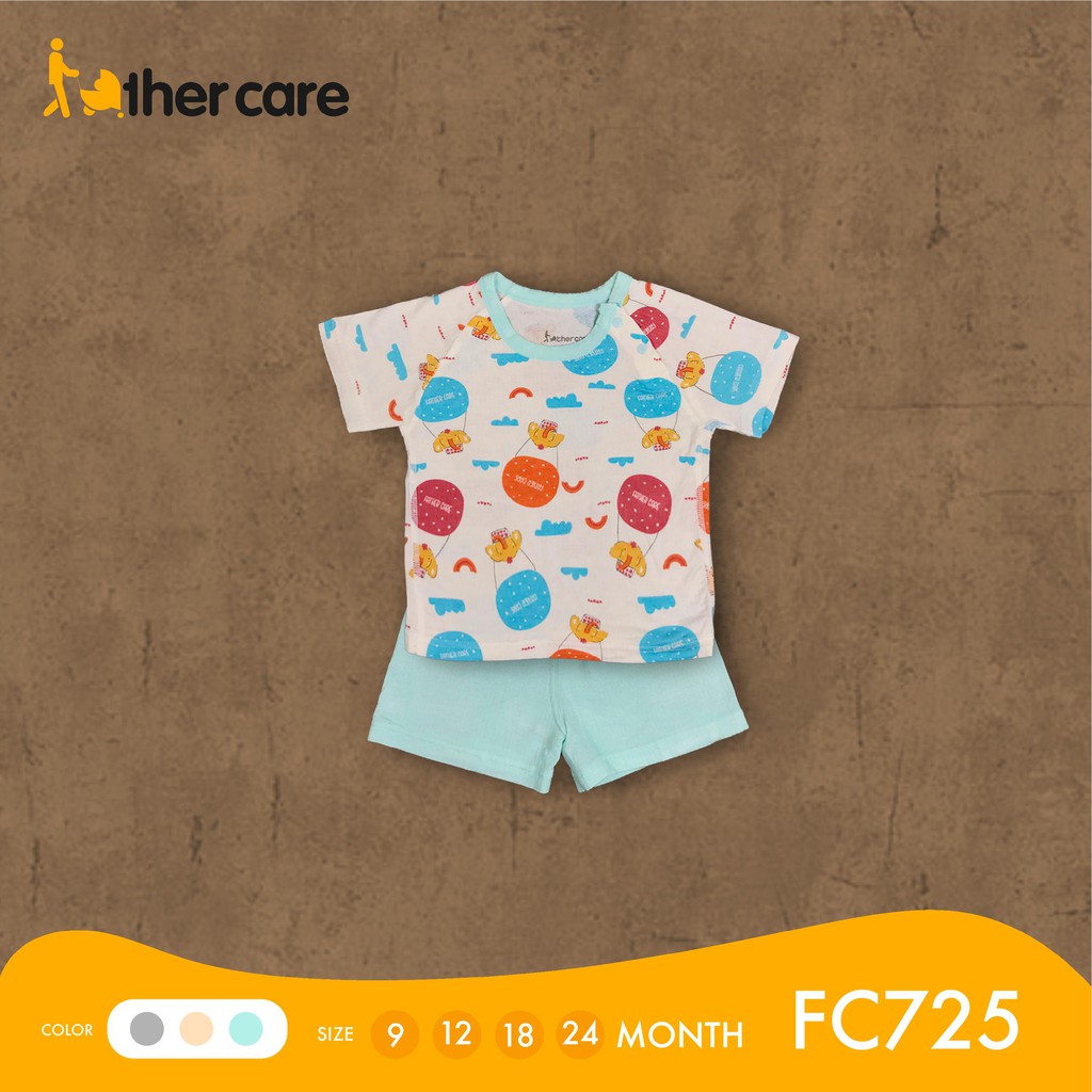 Bộ Quần Áo Trẻ em CT FatherCare Cài Vai Raglan - Họa Tiết Voi Trơn FC725