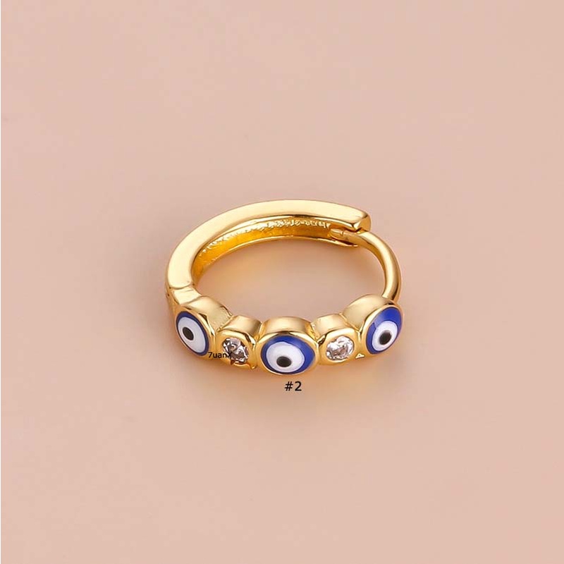 1 Khuyên Tai Tròn Hình Đôi Mắt 12mm