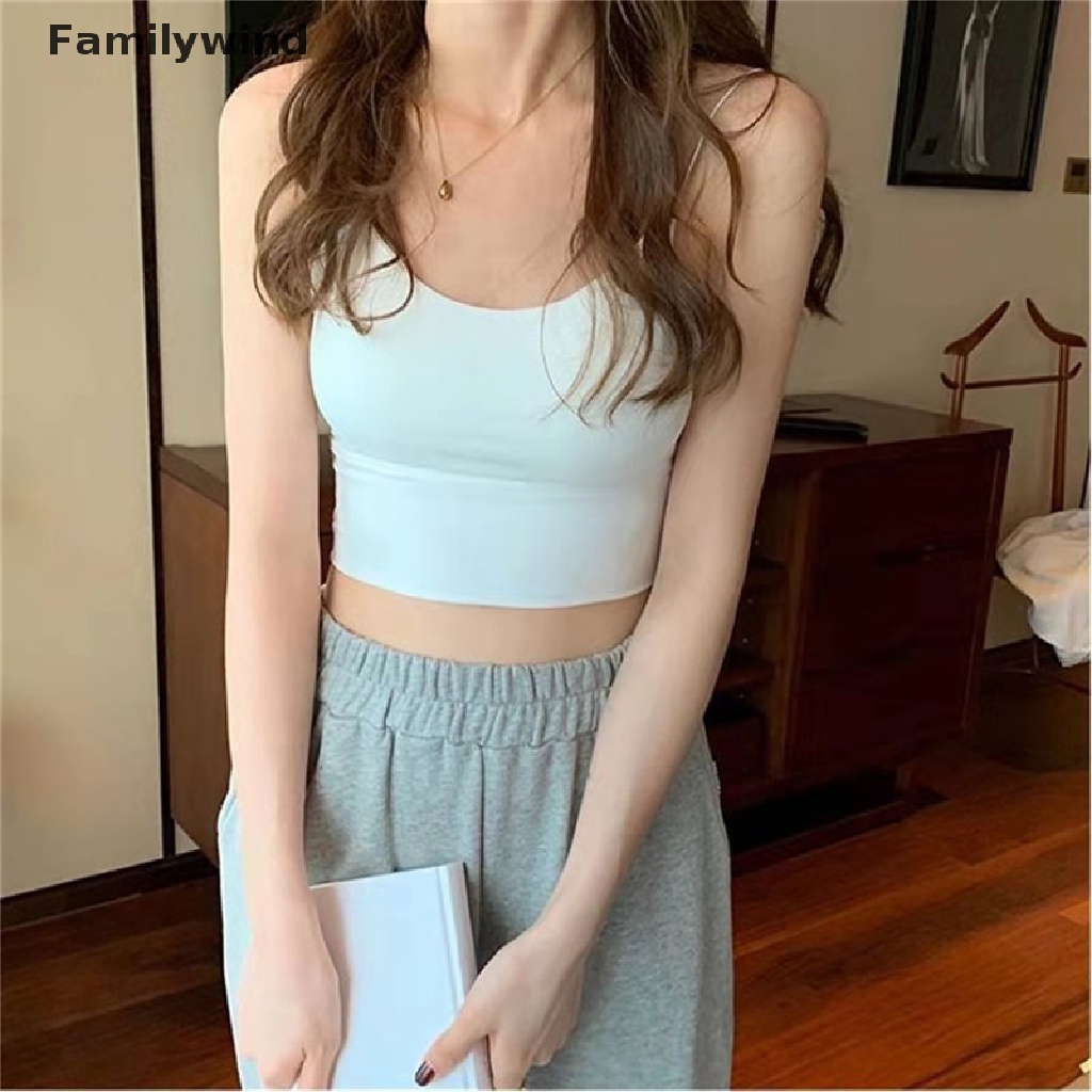 Áo Lót Croptop Chất Lụa Màu Trơn Thời Trang Mùa Hè Quyến Rũ Cho Nữ